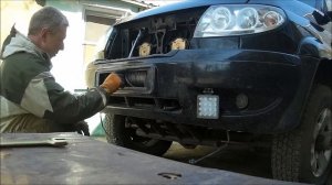 Установка лебёдки 12 000 на УАЗ, Патриот (Пикап)