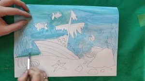 Урок ИЗО подводный мир