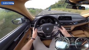 BMW 7 Series 2017 740d МАКСИМАЛКА   МАКСИМАЛЬНАЯ СКОРОСТЬ  ПЕДАЛЬ В ПОЛ  РАЗГОН АВТОБАН  ЛАУНЧ СТАР
