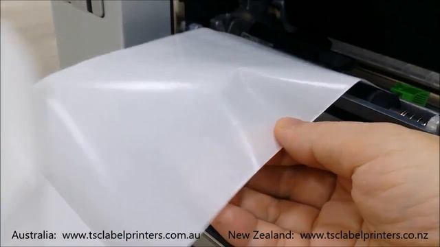 TSC MH 240T Loading Media Labels in "peel off mode" NZL AUS смотреть онлайн