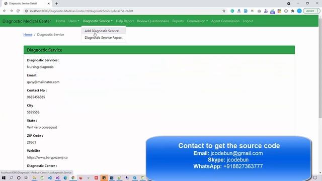 Diagnostic Medical Center Project in Spring boot with Source code and Project report смотреть онлайн
