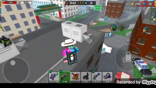 Обзор на карту в Pixel Gun 3D в свободном режиме