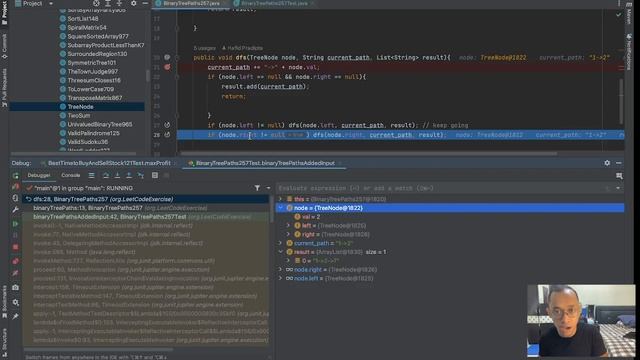 Leet Code 257 || Binary Tree Paths || Debug || Java смотреть онлайн