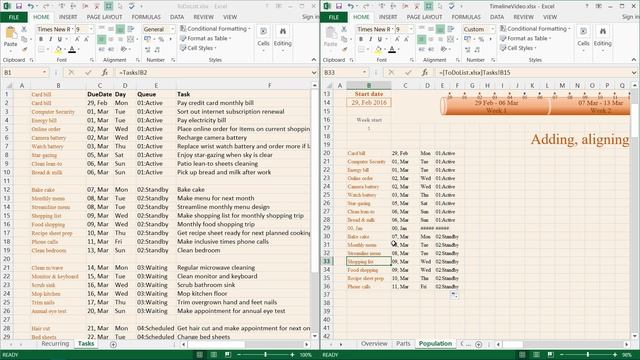 How to create timeline in MS Excel 2013 – 1. Timeline features. смотреть онлайн