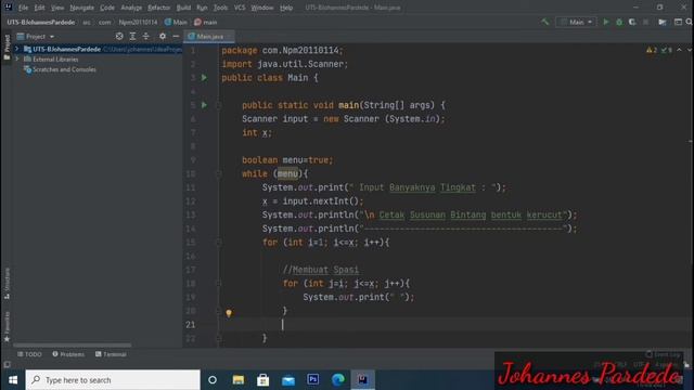Menampilkan kerucut || Program Java || смотреть онлайн