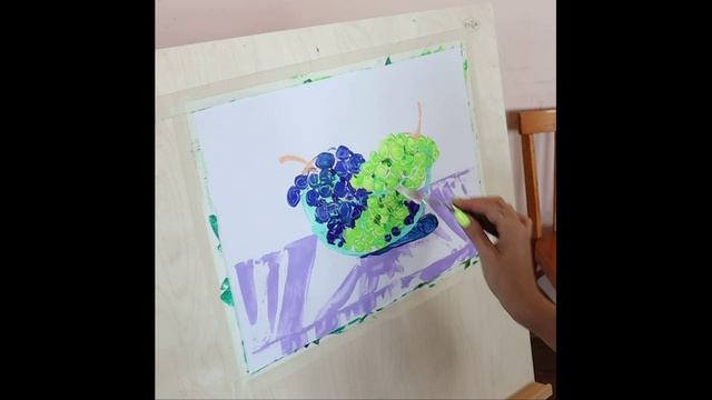 Мастер-класс по рисованию мастихином "Виноград" смотреть онлайн