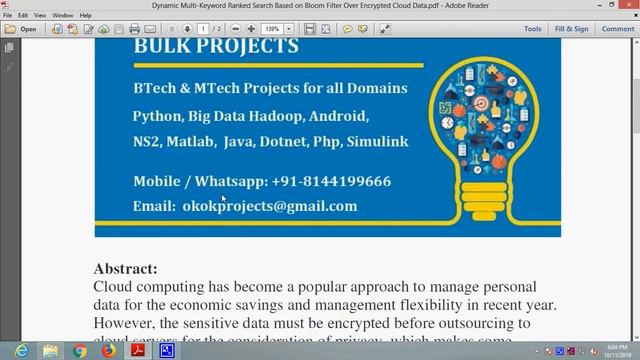 Dynamic Multi Keyword Ranked Search Based on Bloom Filter Over Encrypted Cloud Data смотреть онлайн
