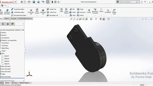 Part 1 Rocker Bogie Mechanism all Parts Design Tutorial in Solidworks смотреть онлайн