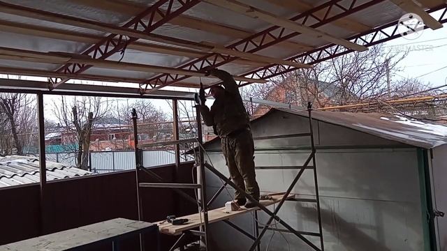 Навес из ферм 20 см/ как сварить навес смотреть онлайн