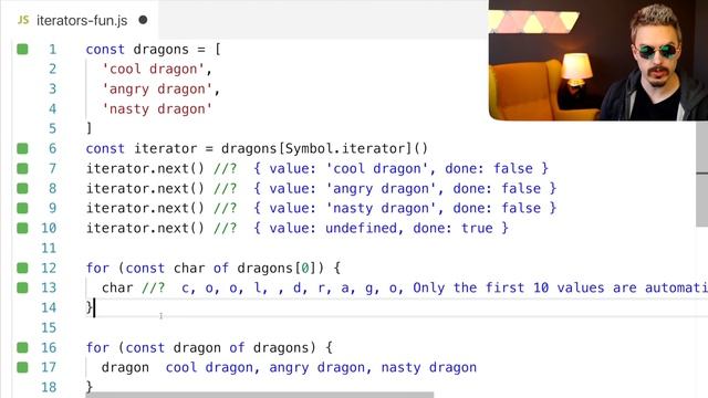 Iterators in JavaScript using Quokka.js смотреть онлайн