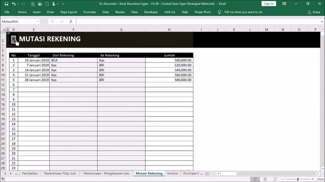 Menu dan Modul Excel Akuntansi Agen Barang Elektronik смотреть онлайн