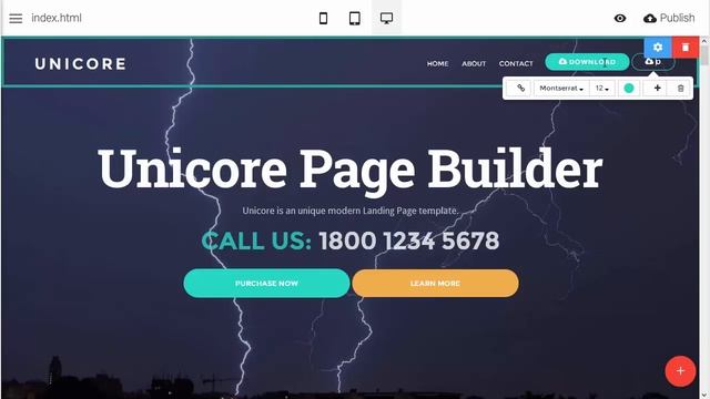 Unicore Landing Page Builder смотреть онлайн