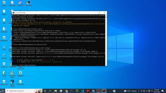 How to create django virtual environment , install django and start a django project in your pc. смотреть онлайн