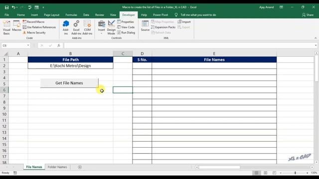 Create the list of Files and Sub-folders in a Folder in Excel (Macro to list File Names) смотреть онлайн