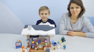 Развивающее видео для детей про Конструктор Playmobil Toys ЛЫЖНЫЙ ДОМИК. Играем с Даником