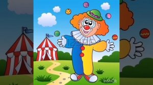 Средняя группа. Рисование "Весёлый клоун"