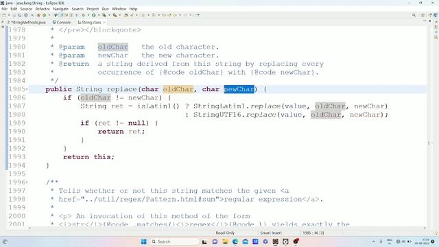 replace method in java | java string methods | ms coder смотреть онлайн