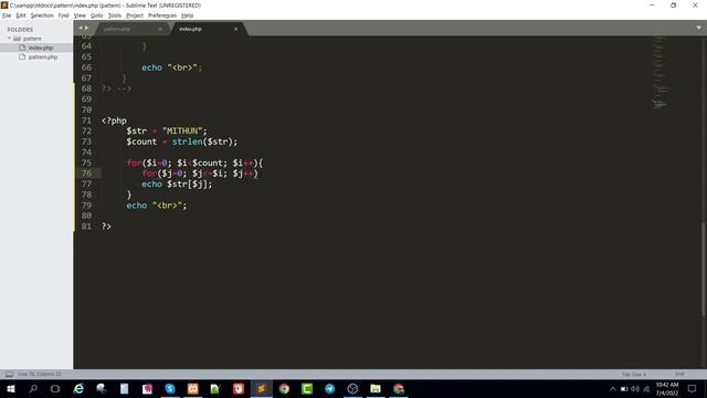 pattern program using php || by mithun sarker смотреть онлайн