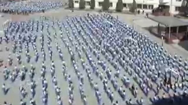 Stunning Morning Exercises At Chinese School