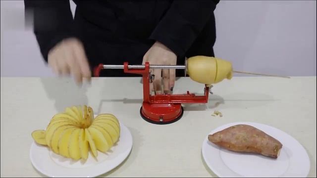 Manual Spiral Potato Slicer Metal Rotate Vegetable Fruit Tools Kitchen Tool смотреть онлайн