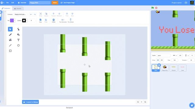 Scratch Tutorial | Flappy Bird Game | How to make a flappy bird game in scratch | Easy Beginner смотреть онлайн