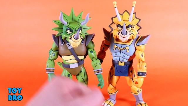 NECA Toys Target Teenage Mutant Ninja Turtles Cartoon TRICERATON ZARAX & ZORK Action Figure Review смотреть онлайн