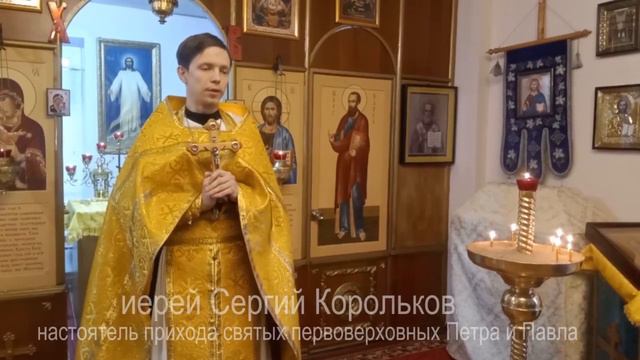 Проповедь иерея Сергия, 11 декабря 2022 год смотреть онлайн