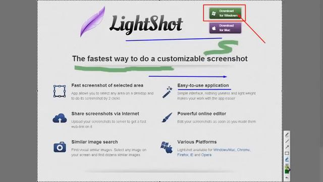 Как сделать скриншот Lightshot