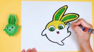 SUNNY BUNNIES | HOW TO DRAW SUNNY BUNNIES | FIVE BUNNIES