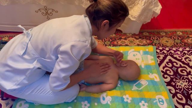 Кривошея у грудничков.Кривошея.Қисық мойын.Массаж.