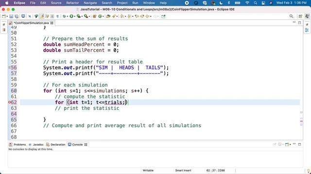 Java M08GA3P1 Coin Flipper Simulation смотреть онлайн