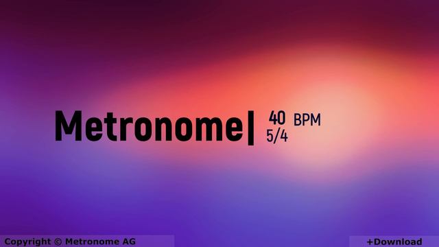 40 BPM Metronome 5/4 смотреть онлайн