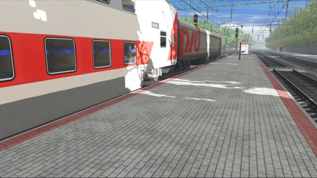Поезд №103 Москва — Адлер на станции Туапсе | Trainz 2019 смотреть онлайн