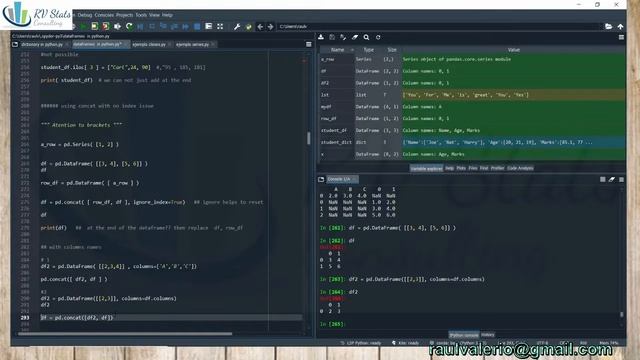 DataFrames con Pandas Concat, Append | Python | 1.7.3 Curso de analisis Estadistico Ciencia de dato смотреть онлайн
