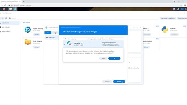 Synology NAS Datensicherung Einspielen / Hyper Backup Datenbank Wiederherstellung PaperOffice DMS смотреть онлайн
