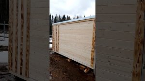 Обшивка бытовки  вагонкой(имитация бруса)