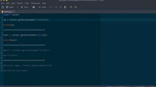 1 - معرفة ip و hostname للمواقع - python networking course смотреть онлайн