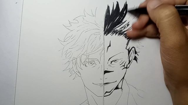 How to Draw Gojo vs Sukuna Step-by-Step / Easy to Draw смотреть онлайн