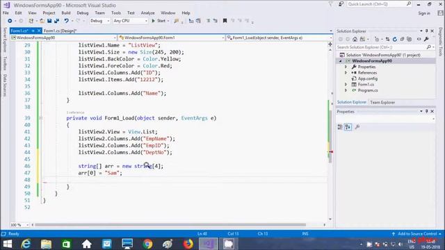 Listview In C# Windows Application