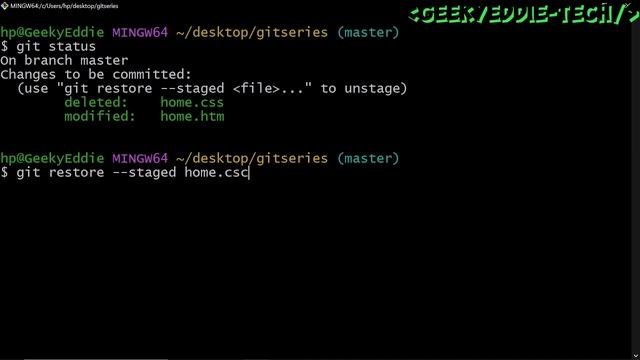How to restore deleted files in Git смотреть онлайн
