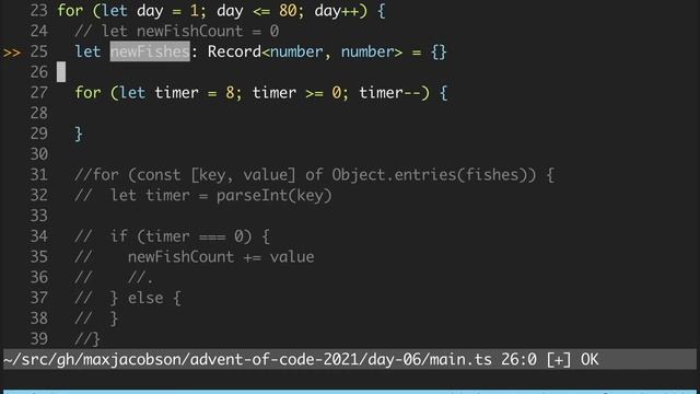 Advent of Code 2021 - Day 6 - TypeScript смотреть онлайн