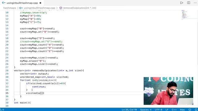 Lecture 108 - Remove Duplicates Using Hashmap || C++ DS Algo Placement Course смотреть онлайн