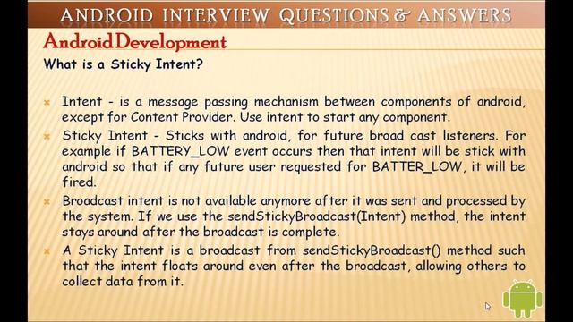 Intent and Intent Filters - Android Developer Interview Preparation Series : Video 3 смотреть онлайн