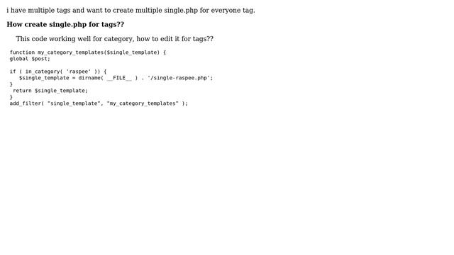 Wordpress: Create single.php for specific tag by tag id or name смотреть онлайн