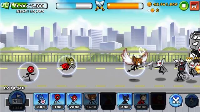 HERO WARS Super Stickman Defense - SHIELD VS EAGLE EYA (Super Hero In Arena) Part 3 смотреть онлайн
