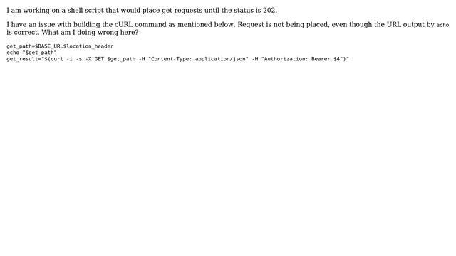 Unix & Linux: Shell script cUrl command with URL being a variable смотреть онлайн