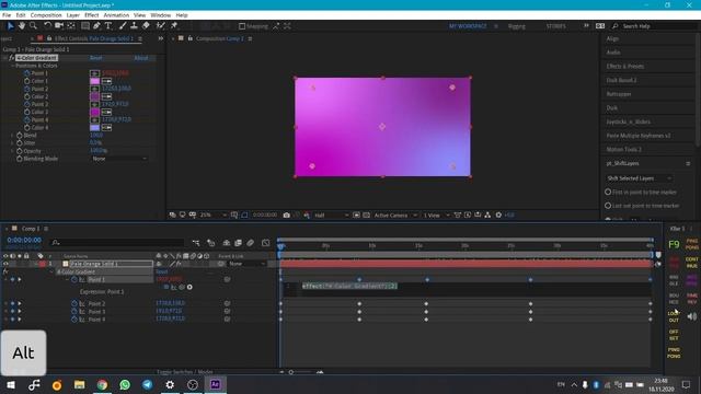 Анимируем свой модный градиентный фон в Афтер Эффектс. Animated gradient backgroud in After Effects смотреть онлайн
