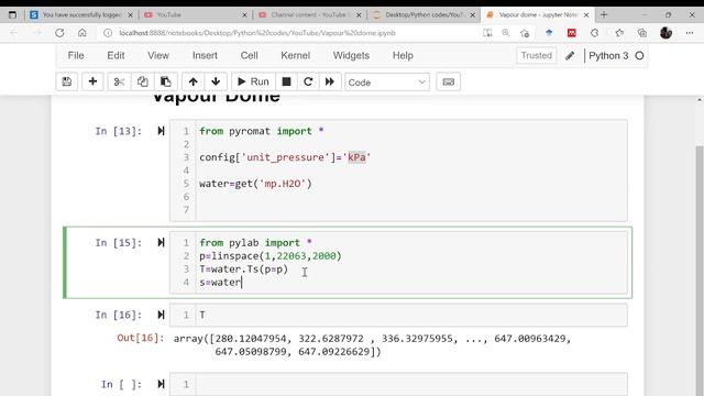 Plotting vapour dome in python смотреть онлайн
