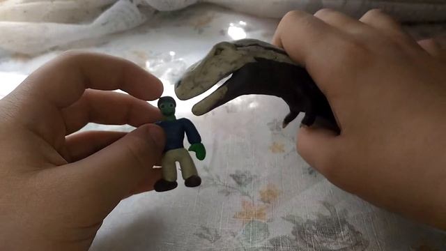 Тираннозавр из Dinosaur Revolution слегка улучшенный из пластилина смотреть онлайн