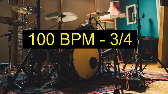 100 BPM - 3/4 Drum Loop ( 20 MINUTES Loop! Perfect for METRONOME ) смотреть онлайн